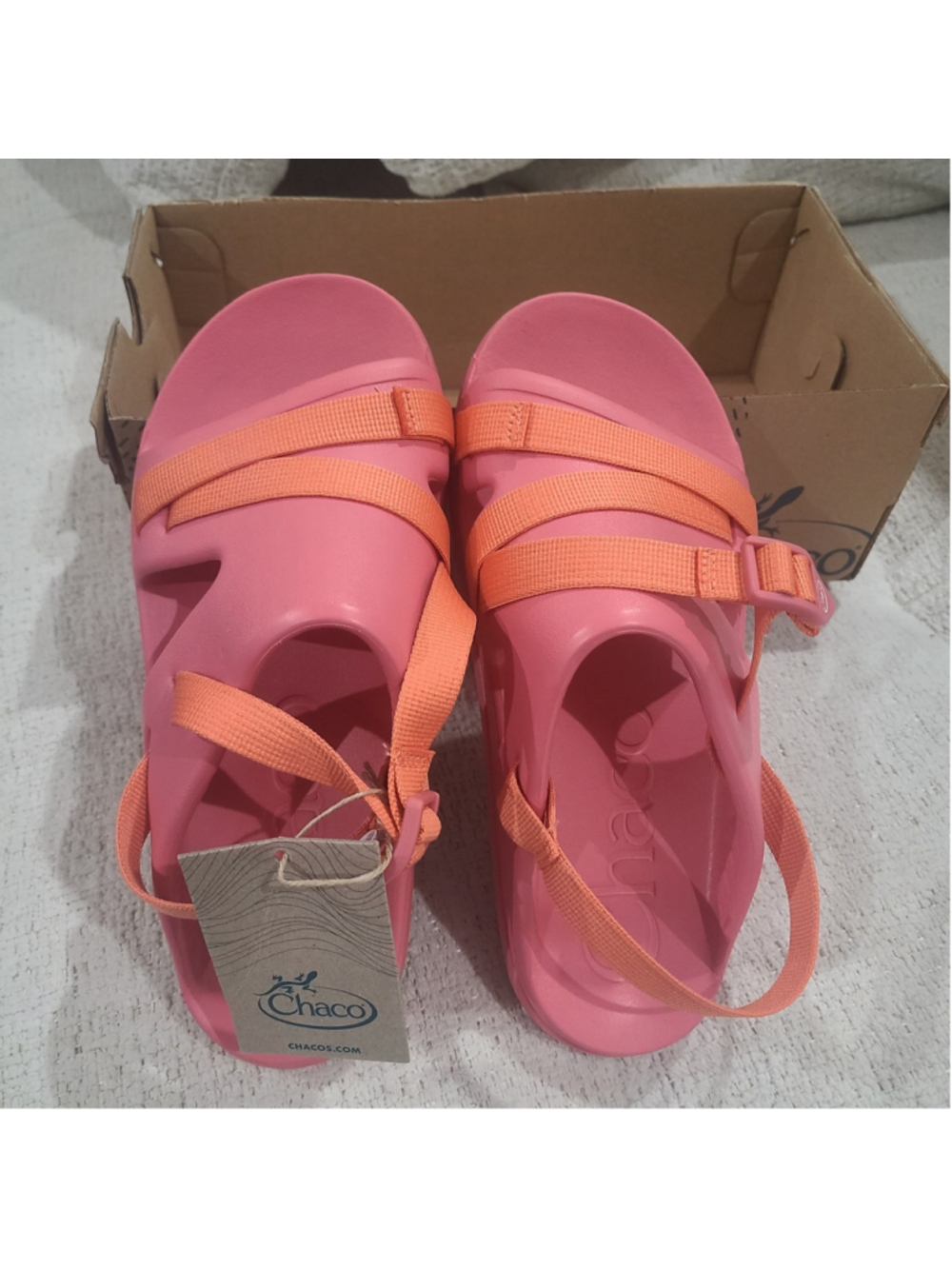 NEW Chaco Sandals Kids Girls Size 6 Women 7 Pink Strap Chillos Sport Rose Slides